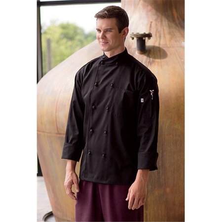 NATHAN CALEB Soho Crossover Chef Coat in Black - 3XLarge NA2502904